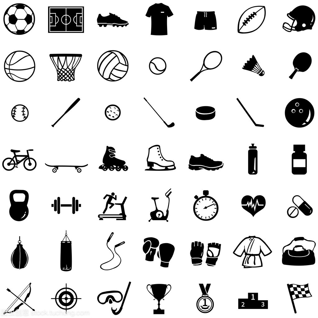 一套 49 圖標為體育用品商店