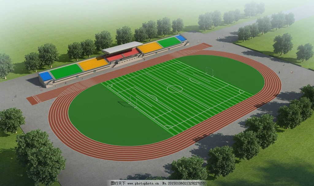 學校操場效果圖圖片