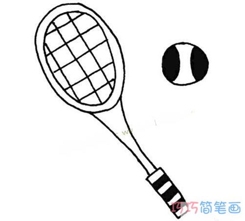 如何畫網(wǎng)球拍和網(wǎng)球簡單好看 網(wǎng)球拍簡筆畫圖片