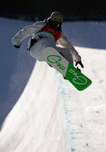 圖文-單板滑雪男子U型池懷特奪金 凱斯在比賽中